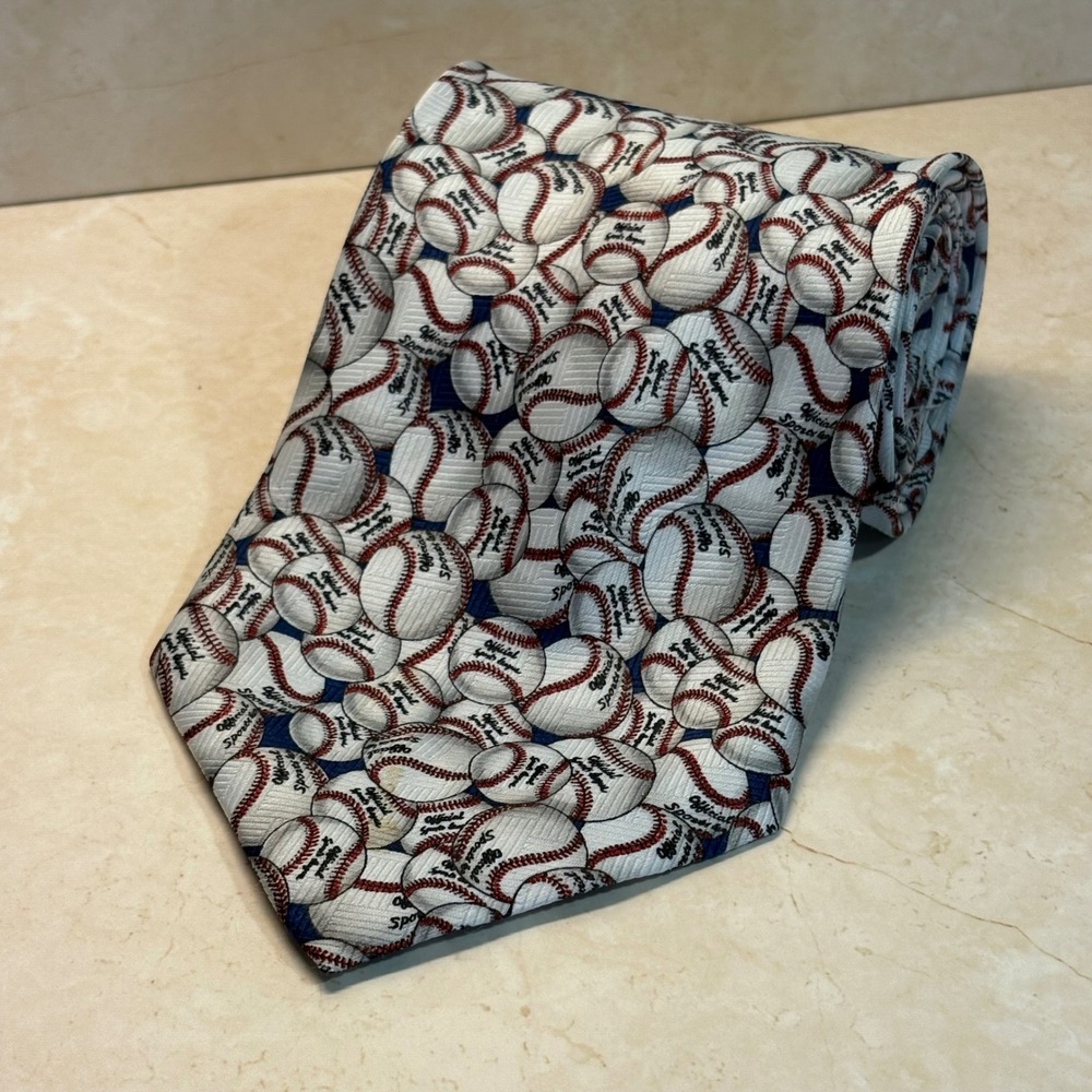 Briefly Stated Baseball Necktie Novelty Sports Theme Tie‎ Men's Fashion Sports